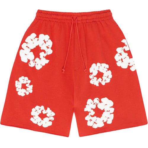 Short en jean déchiré The Cotton Wreath Rouge
