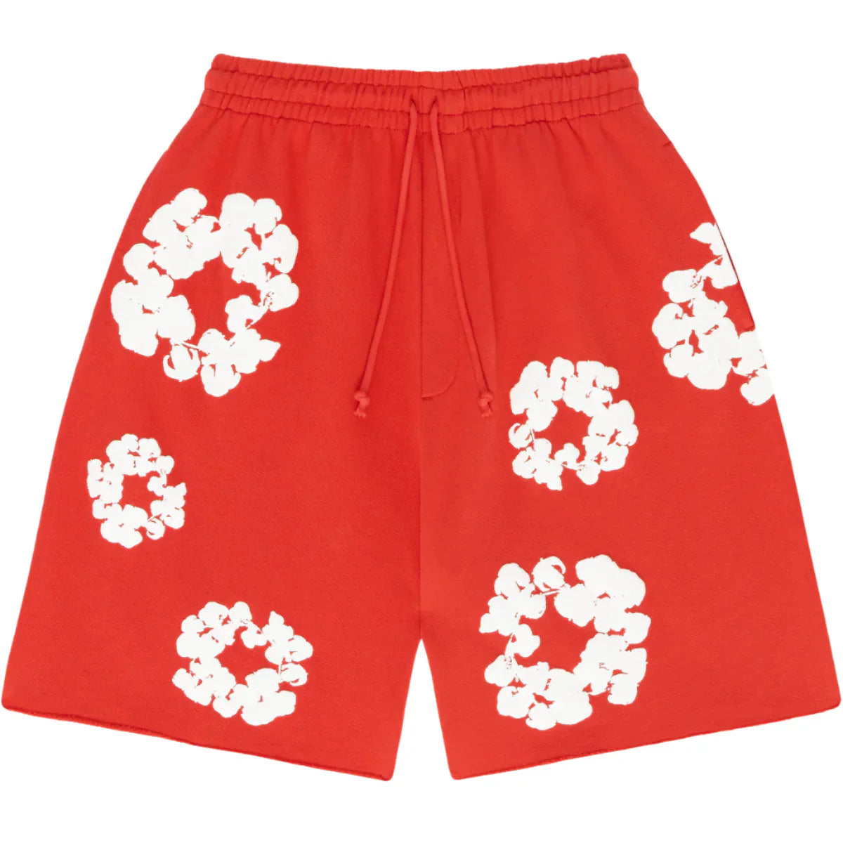 Shorts Denim Tears The Cotton Wreath Red - HYPER LIST