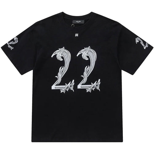 Amiri 22 Logo-Print T-Shirt White Black