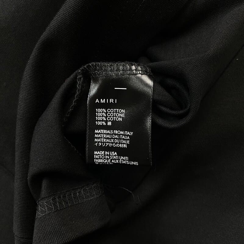 Camiseta Amiri Staggered Logo Preto - HYPER LIST