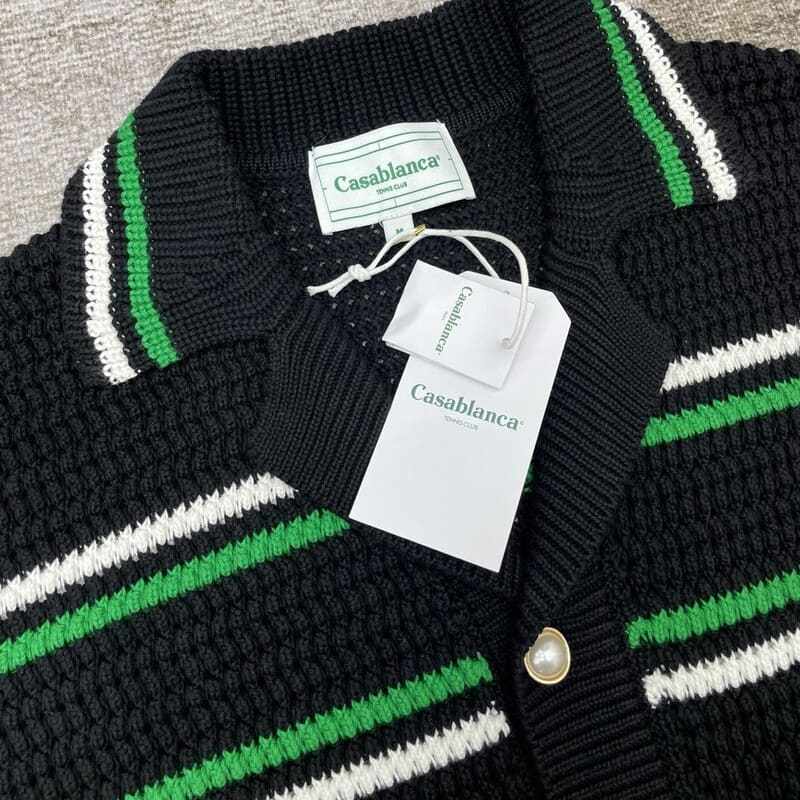 Conjunto Casablanca Crochê Preto e Verde - HYPER LIST