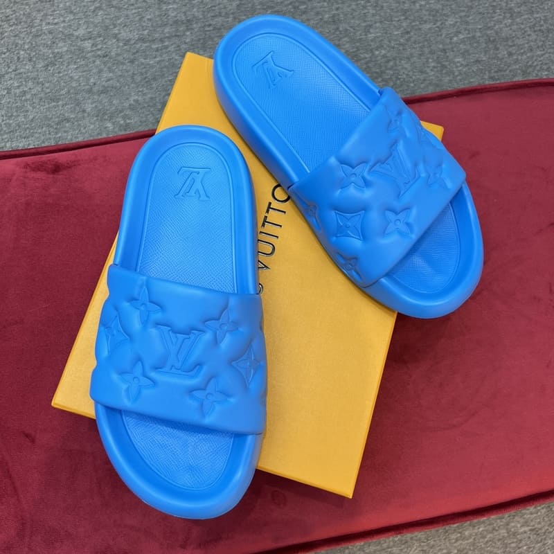 Slide Louis Vuitton Waterfront Azul - HYPER LIST