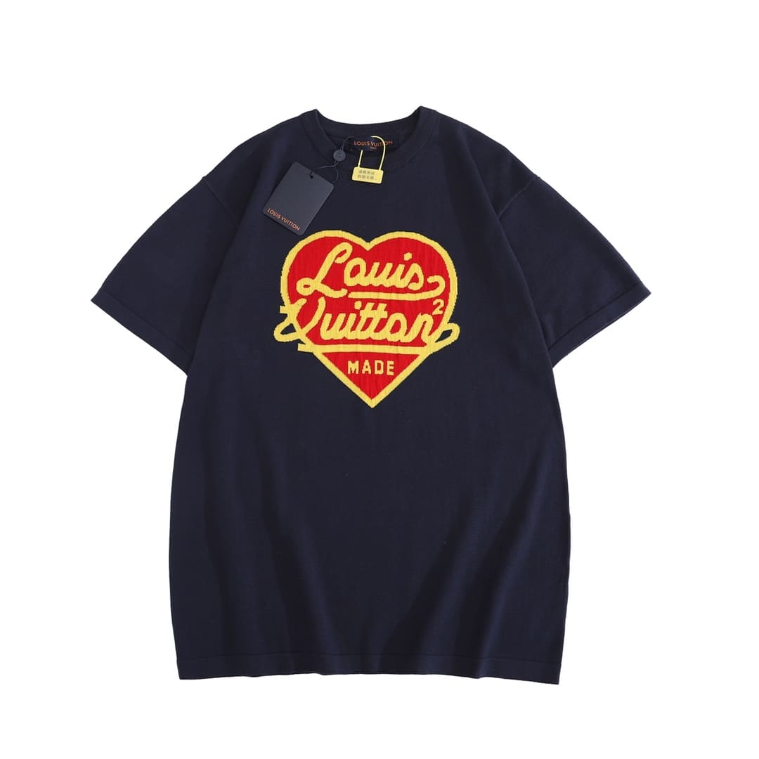 Camiseta Louis Vuitton x Nigo Intarsia Jacquard Heart - HYPER LIST