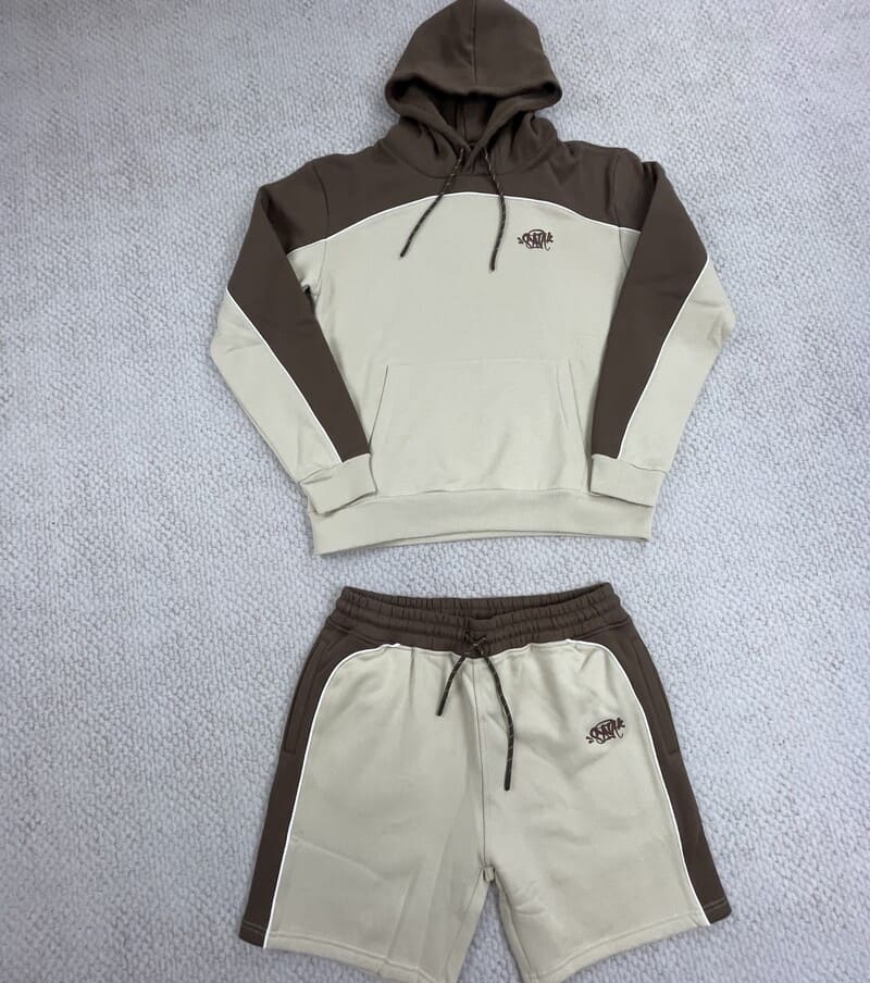 Conjunto Synaworld Pipe Hoodie & Shorts Bege - HYPER LIST
