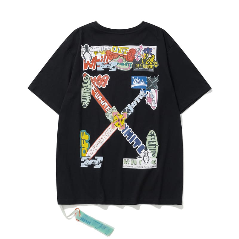 Camiseta Off-White Cross Graffiti Black - HYPER LIST