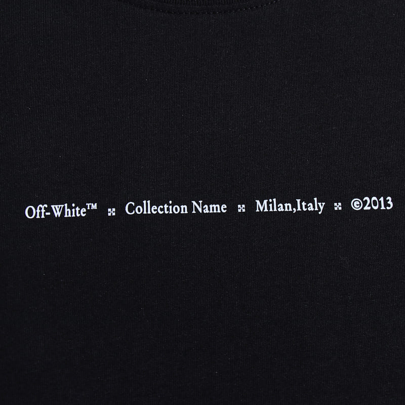Camiseta Off-White Black Arrow Painted Cotton Jersey - HYPER LIST