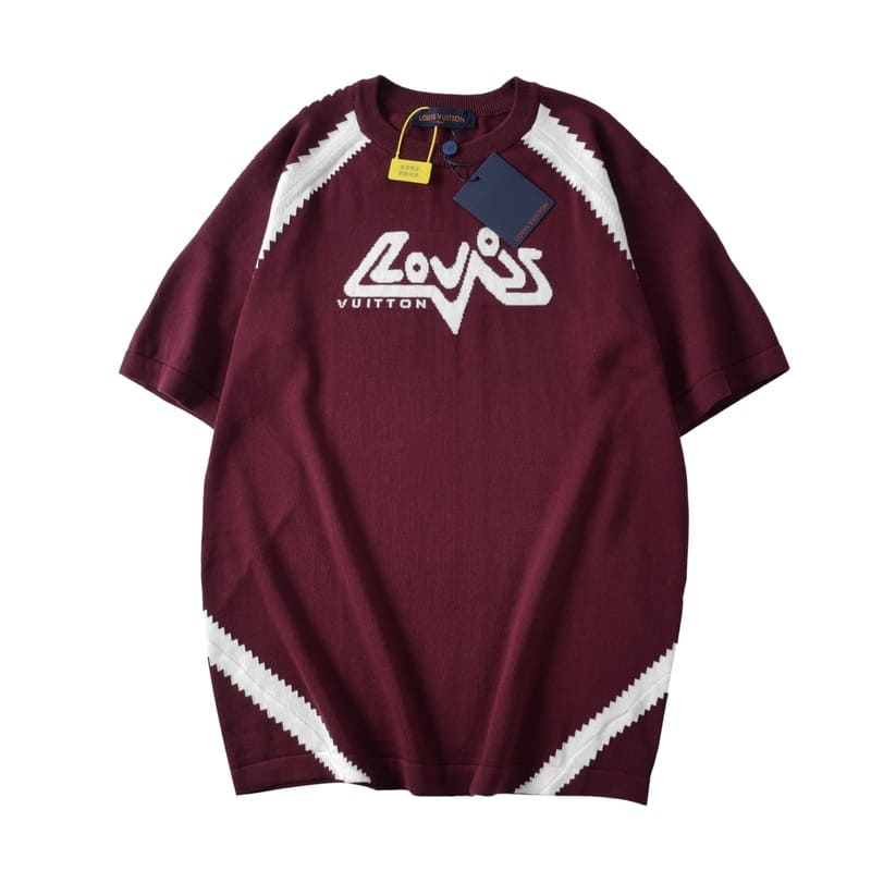 Camiseta Louis Vuitton Short-Sleeved Cotton Intarsia Crewneck - HYPER LIST