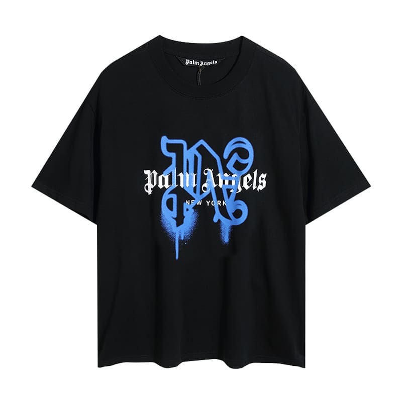 Camiseta Palm Angels New York Spray Logo Oversized - HYPER LIST