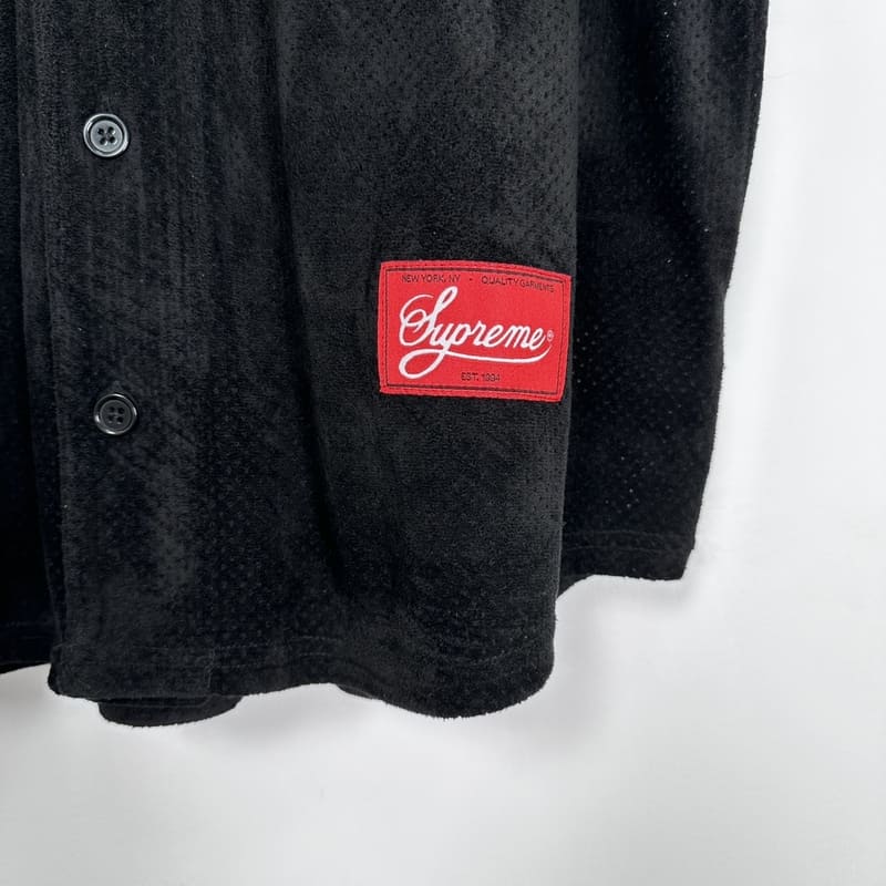 Camiseta Supreme Ultrasuede Mesh Baseball Preto - HYPER LIST