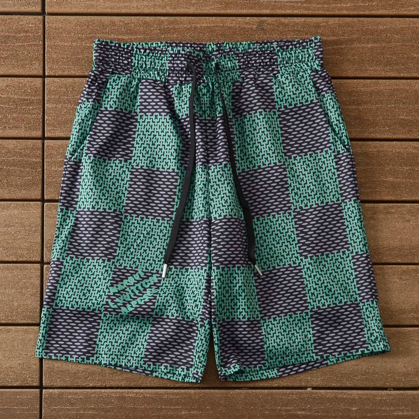Louis Vuitton Green Short Set