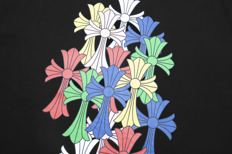 Camiseta Chrome Hearts Cross Colour Preta - HYPER LIST