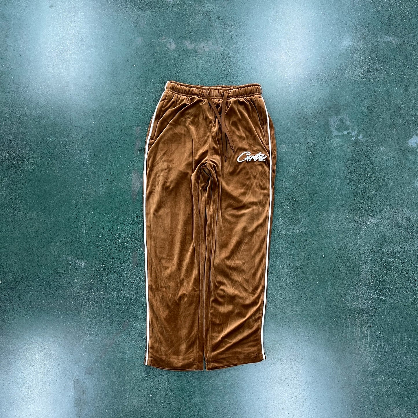 Corteiz Velour Brown Tracksuit