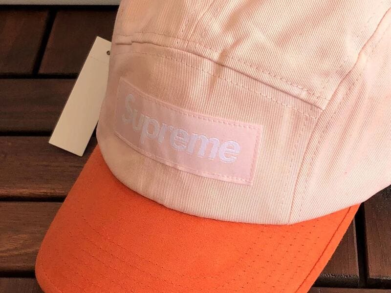 Boné Supreme Washed Chino Twill Camp Salmon Colour - HYPER LIST
