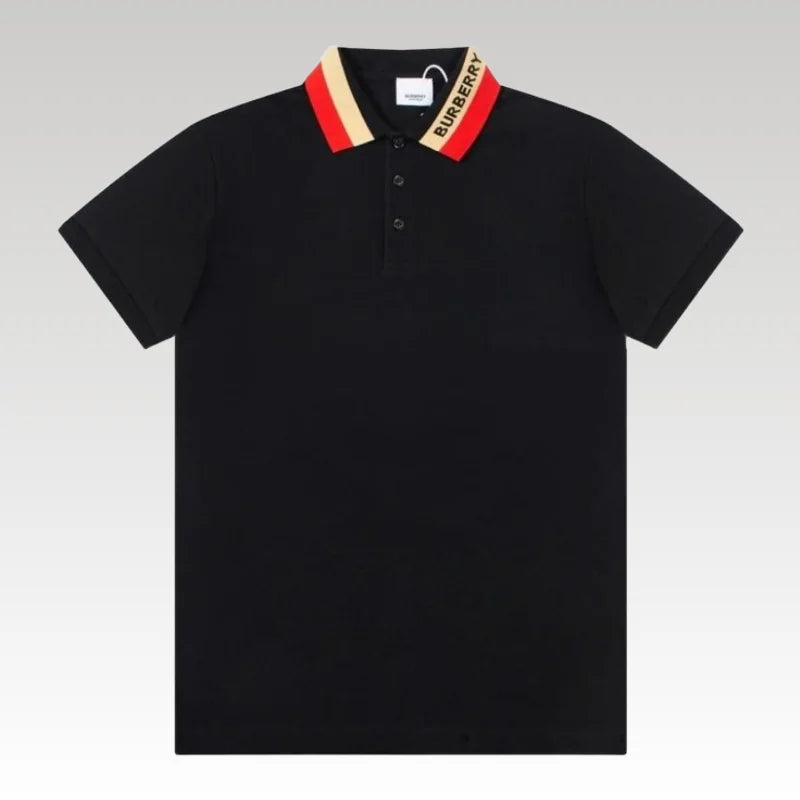 Burberry Striped Collar Polo Shirt BY023