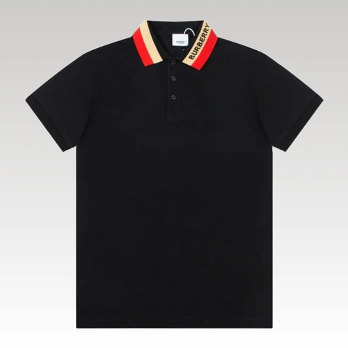 Burberry Striped Collar Polo Shirt BY023