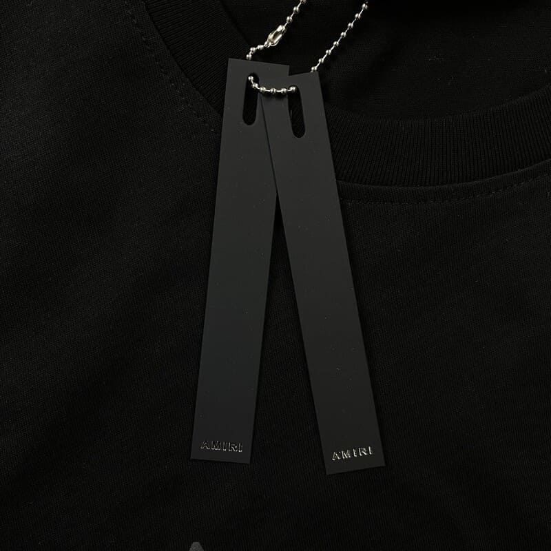 Camiseta Amiri Staggered Logo Preto - HYPER LIST