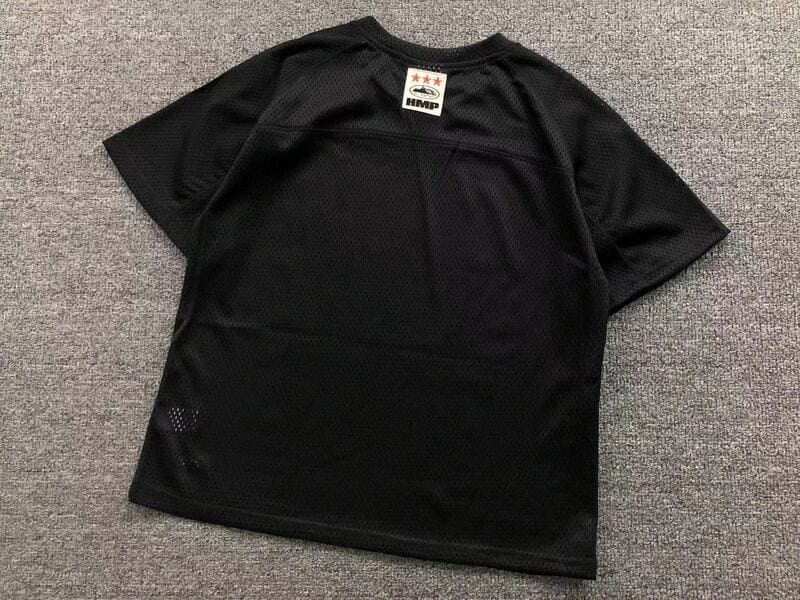 Camiseta Corteiz HMP Mesh Panel Jersey Black - HYPER LIST