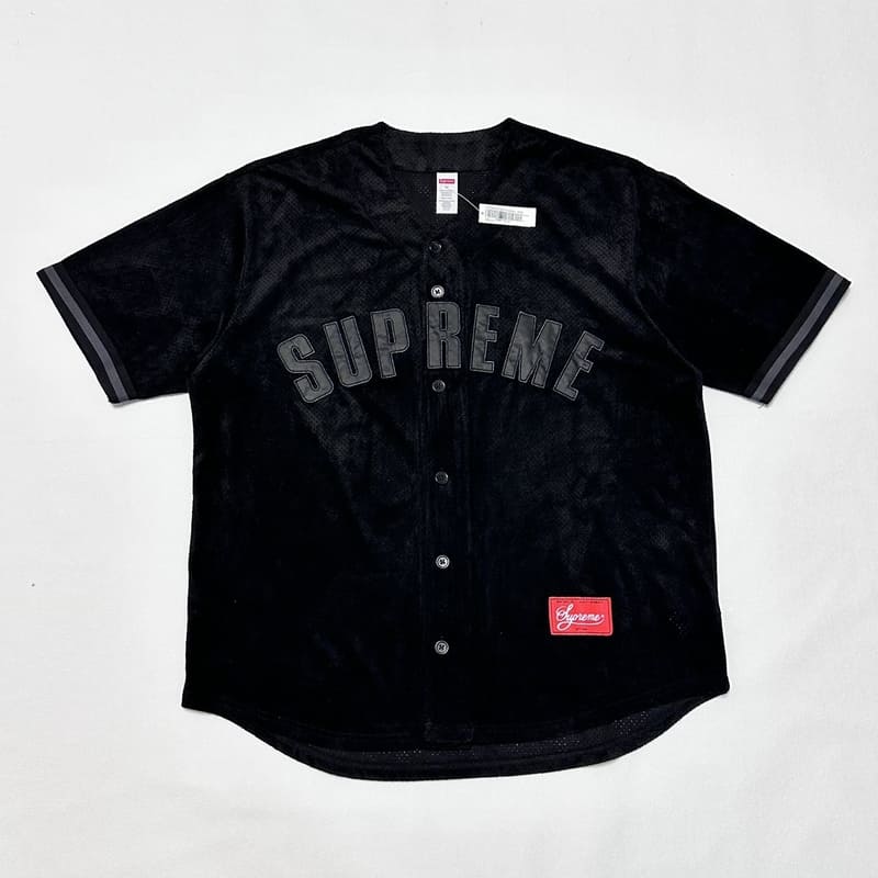 Camiseta Supreme Ultrasuede Mesh Baseball Preto - HYPER LIST