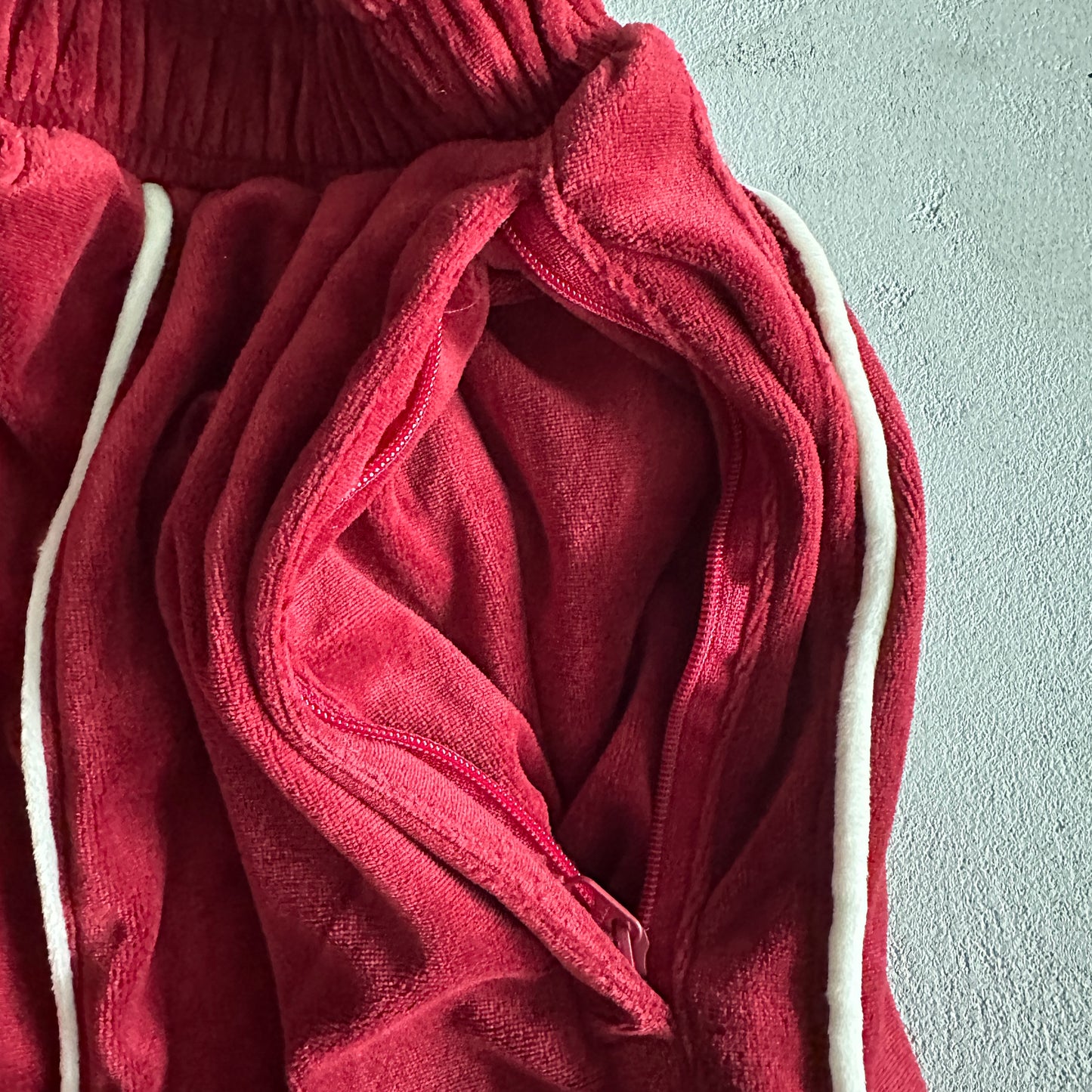 Corteiz Velour Red Tracksuit