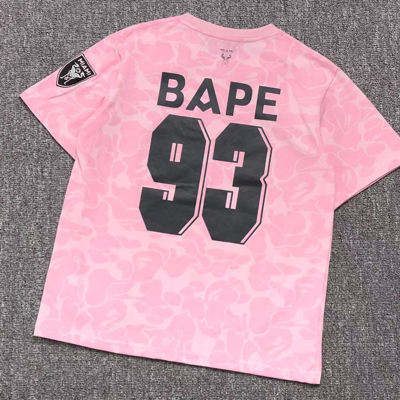 Bape Pink Jersey Short Set