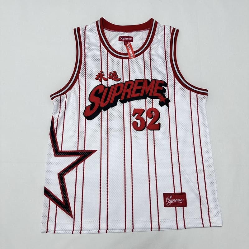 Camiseta Supreme Star Basketball Jersey White - HYPER LIST