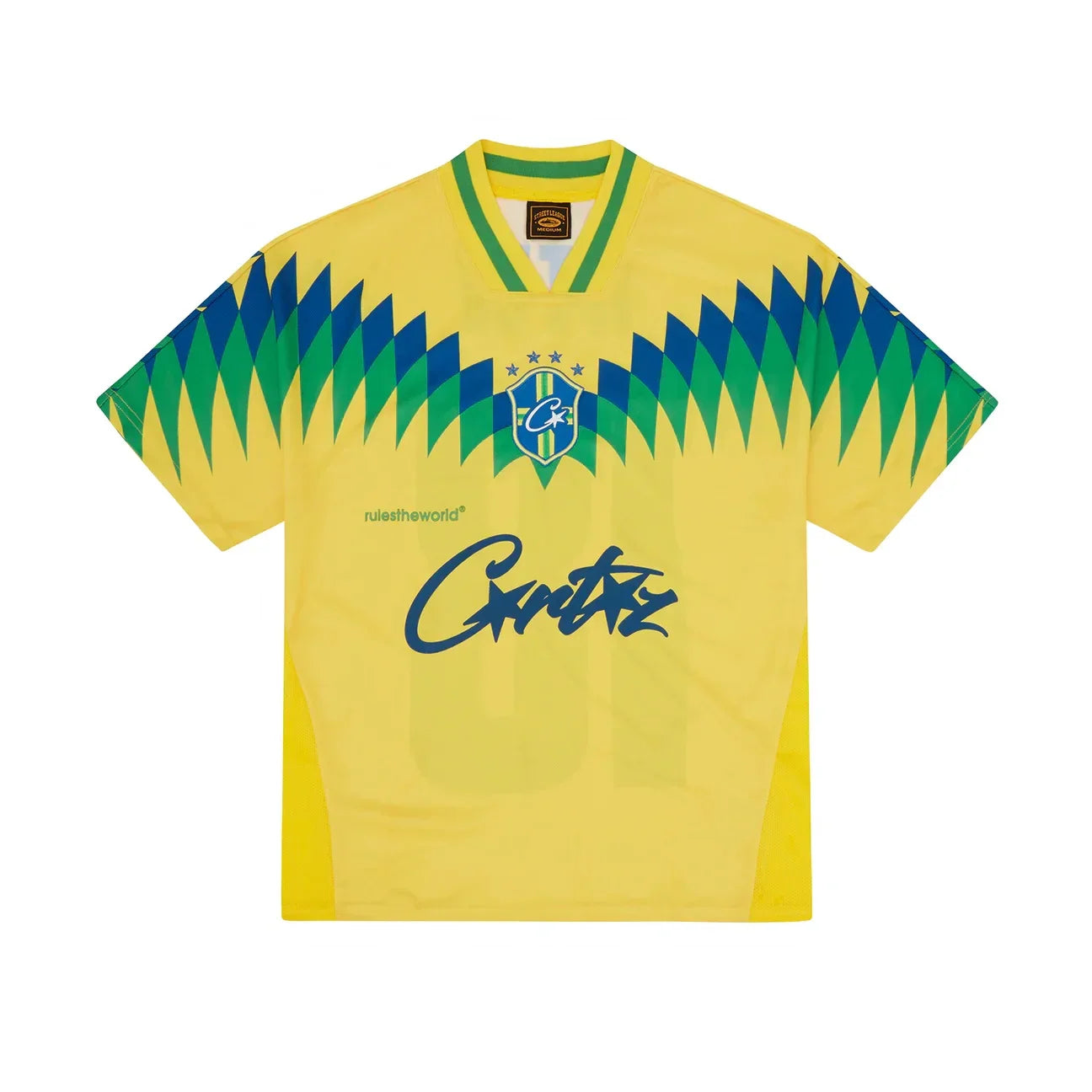 Camiseta Corteiz Futebol Brasil Amarela - HYPER LIST