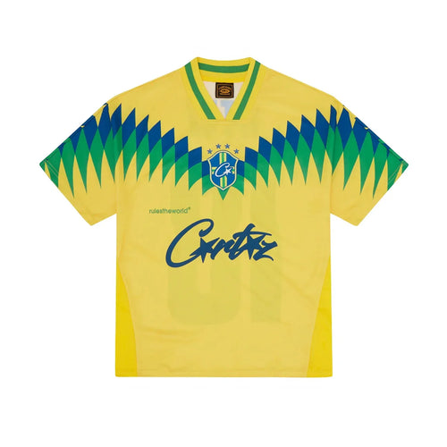 Camiseta Corteiz Futebol Brasil Amarela - HYPER LIST