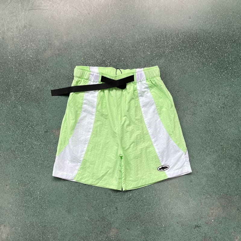 Shorts Corteiz Verde Claro Branco - HYPER LIST