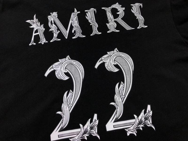 Amiri 22 Logo-Print T-Shirt White Black