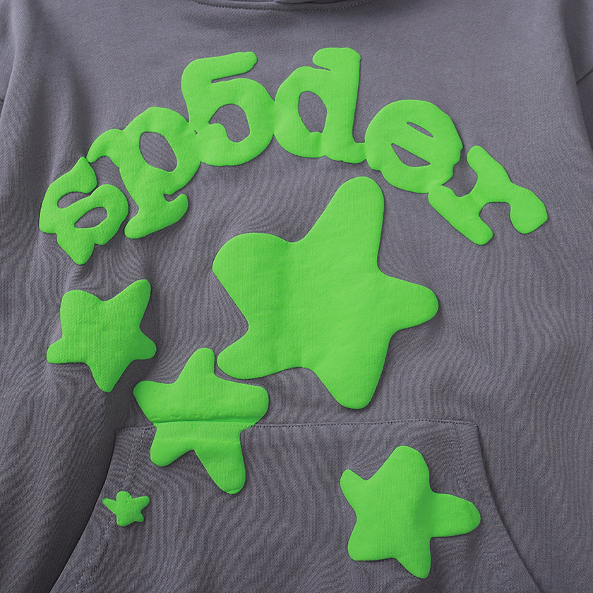 Survêtement Sp5der gris/vert