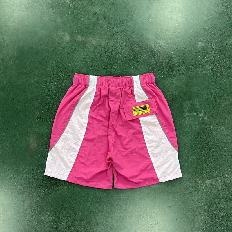 Shorts Corteiz Rosa Branco - HYPER LIST