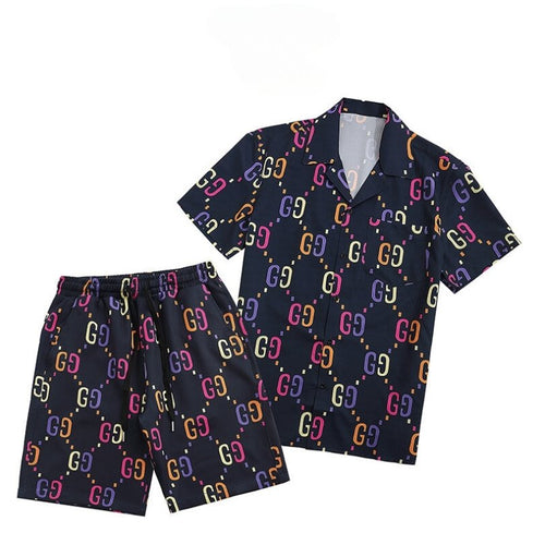 Set Gucci XL Multicolor Shirt and Shorts GC027