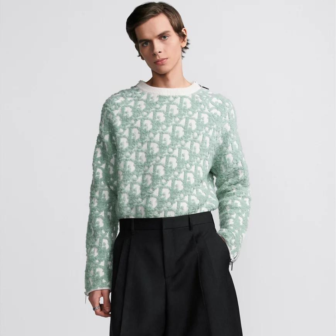 Sweater Dior Monogram Green Textured DO011