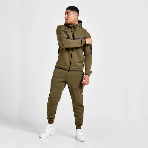 Conjunto Nike Tech Fleece Rough Green Black - HYPER LIST