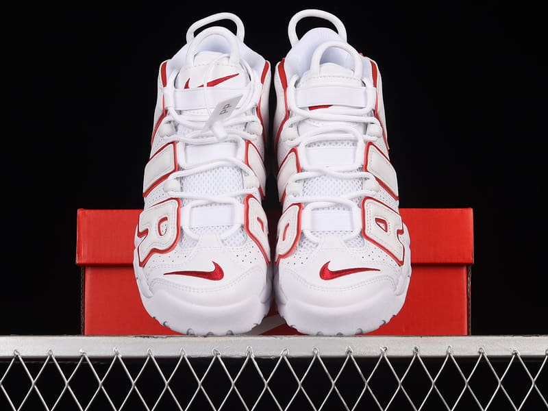 Nike Air More Uptempo White Varsity Red Outline - HYPER LIST