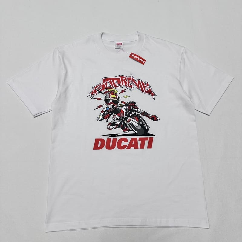 Camiseta Supreme Ducati Bike Branco - HYPER LIST