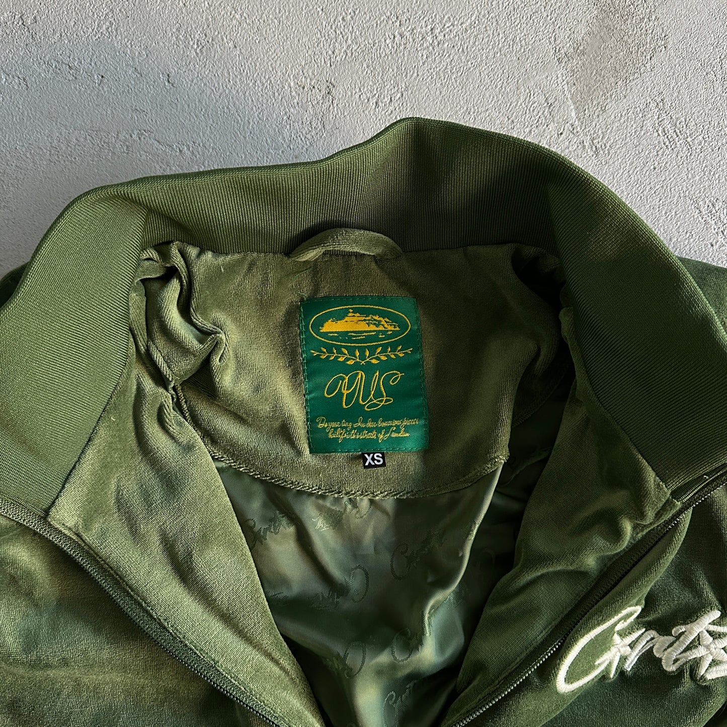 Corteiz Velour Green Tracksuit