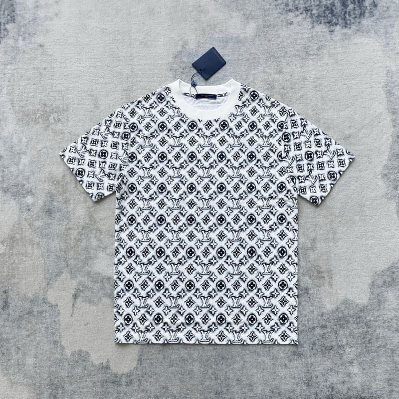 Camiseta Louis Vuitton Monogram White Deep Black - HYPER LIST