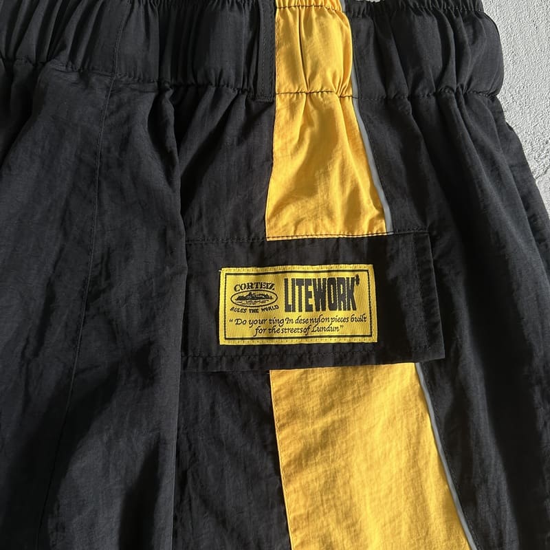 Shorts Corteiz Preto Amarelo - HYPER LIST