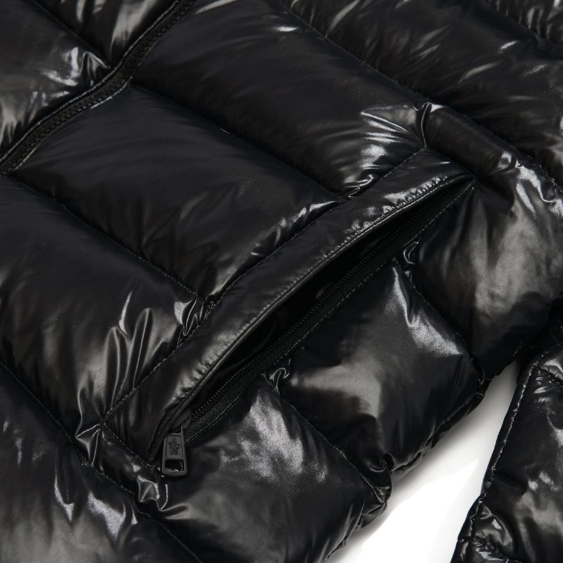Jacket Puffer Moncler Black with Hood MCL009