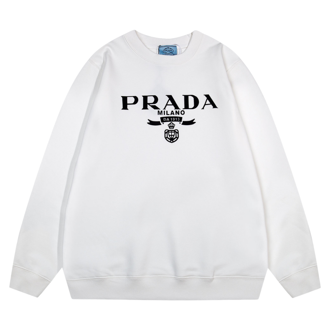 Sweatshirt Prada Milano White Crewneck PD027