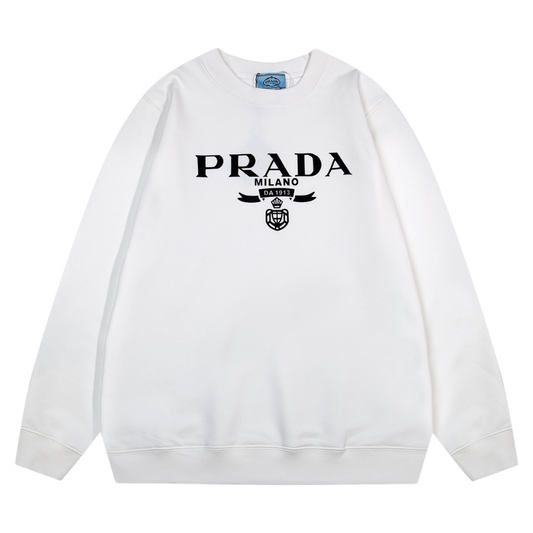Sweatshirt Prada Milano White Crewneck PD027