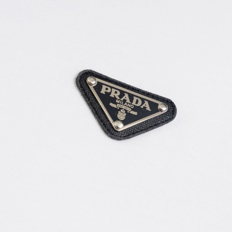 T-shirt Prada Logo Patch White PD016