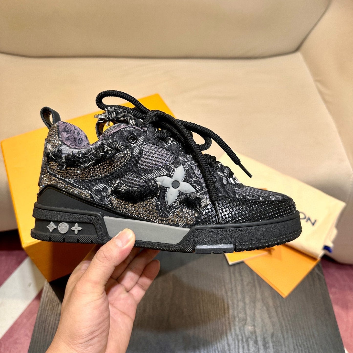 Louis Vuitton Skate Black Monogram - HYPER LIST