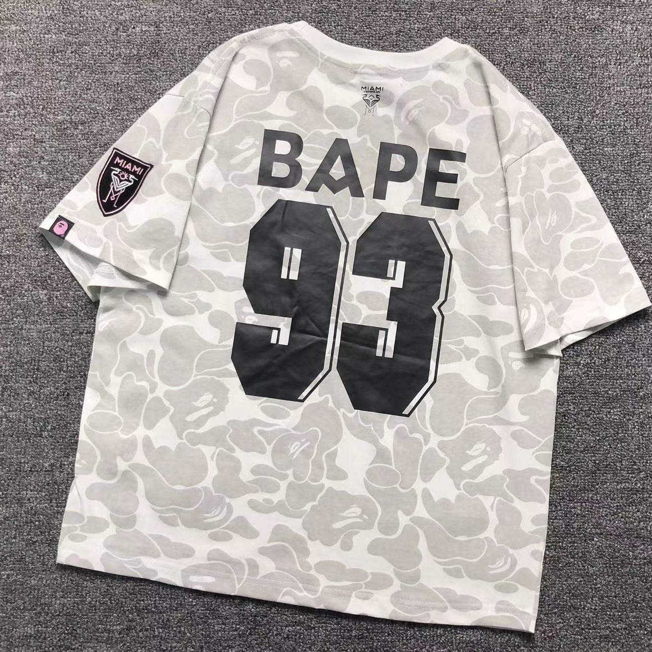 Bape Gray Jersey Short Set