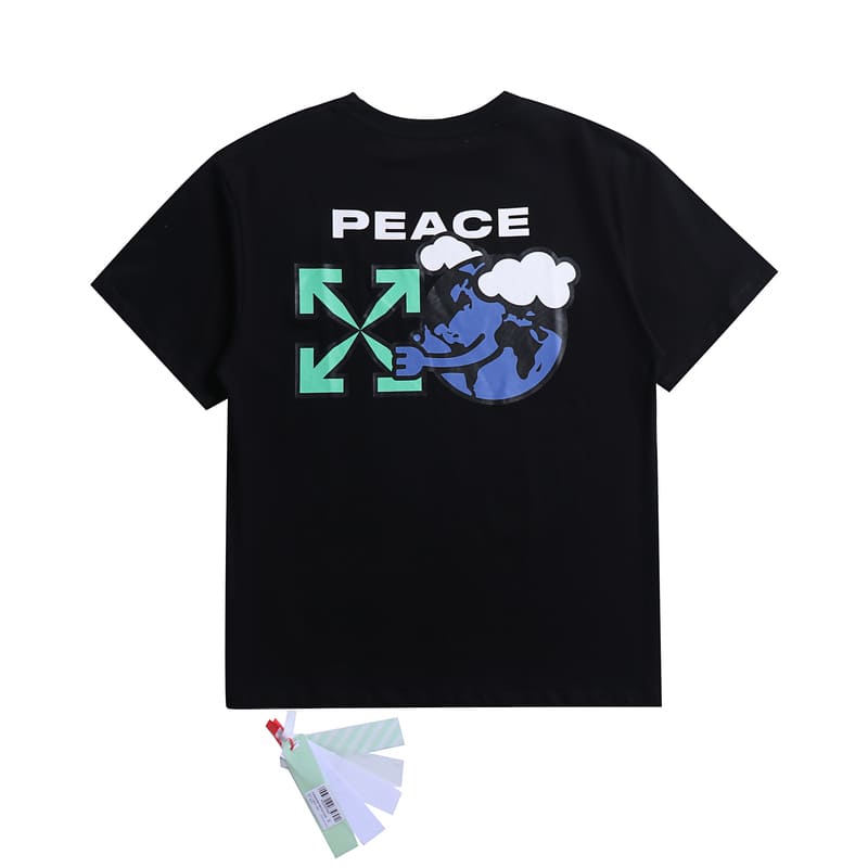 Camiseta Off-White Peace Worldwide Black - HYPER LIST