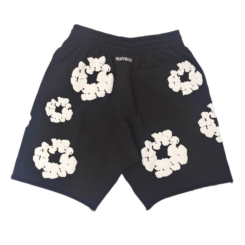 Shorts Denim Tears The Cotton Wreath Black - HYPER LIST
