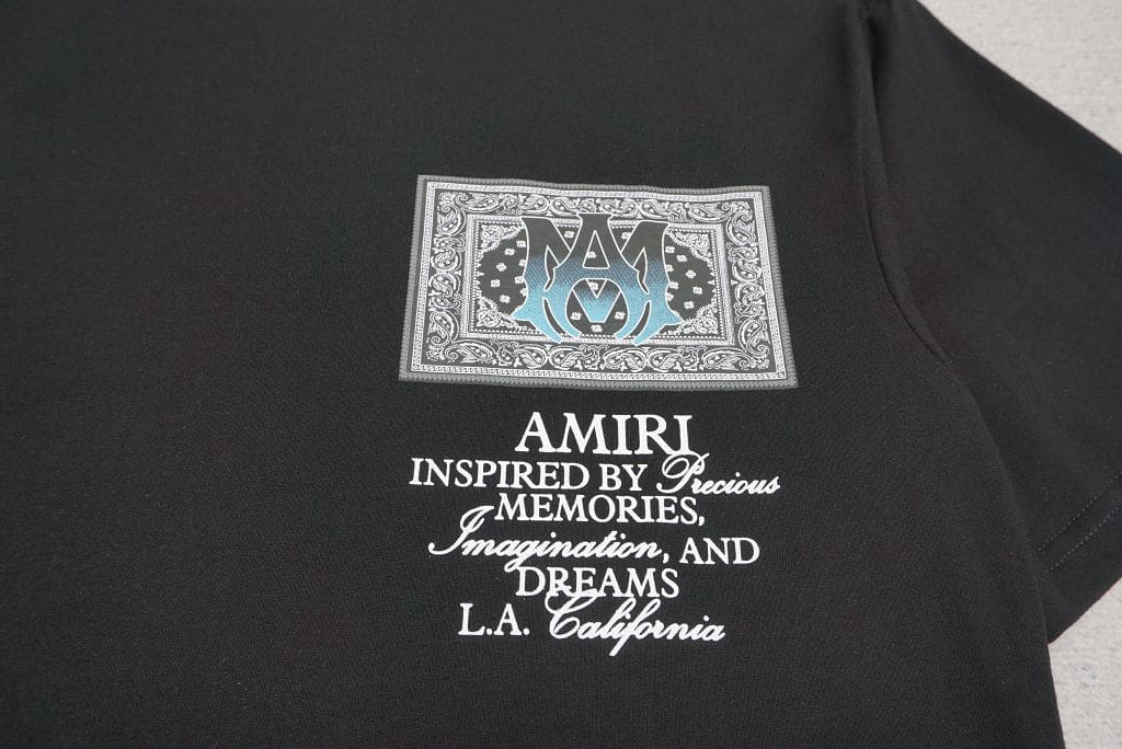 Camiseta Amiri Ma Bandana Black - HYPER LIST