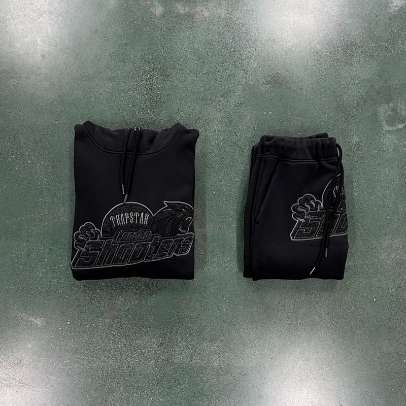 Conjunto Trapstar Shooters Black Monochrome - HYPER LIST