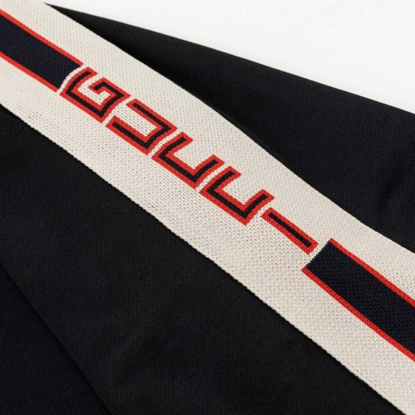Shorts Gucci Logo Stripe Black GC076